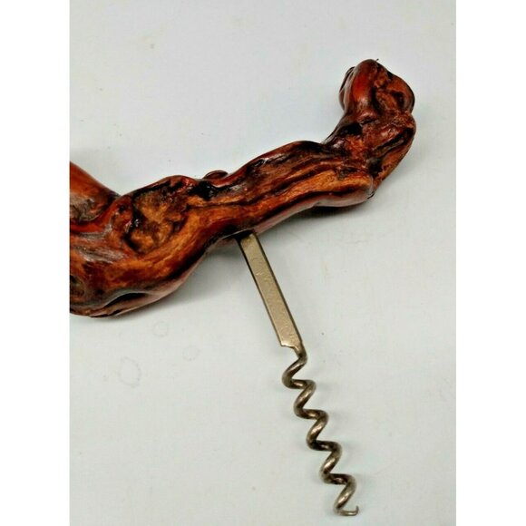 Vintage Briar Wood Corkscrew (1960-70) - 7" long handle - Gorgeous Piece - Picture 3 of 9